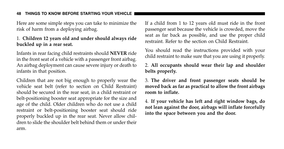 Chrysler 2006 Pacifica User Manual | Page 48 / 440