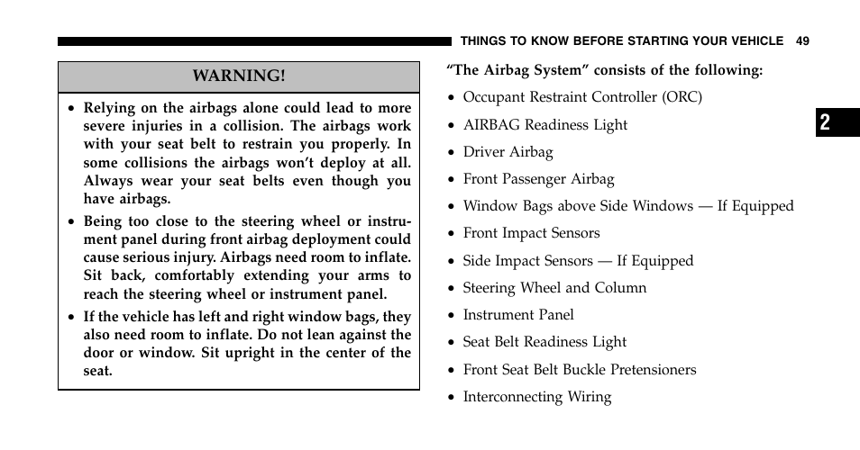Chrysler 2006 Pacifica User Manual | Page 49 / 440
