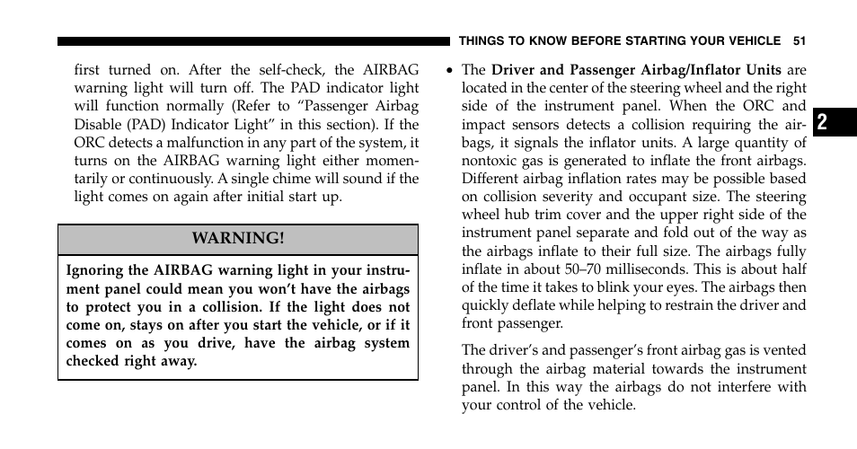 Chrysler 2006 Pacifica User Manual | Page 51 / 440