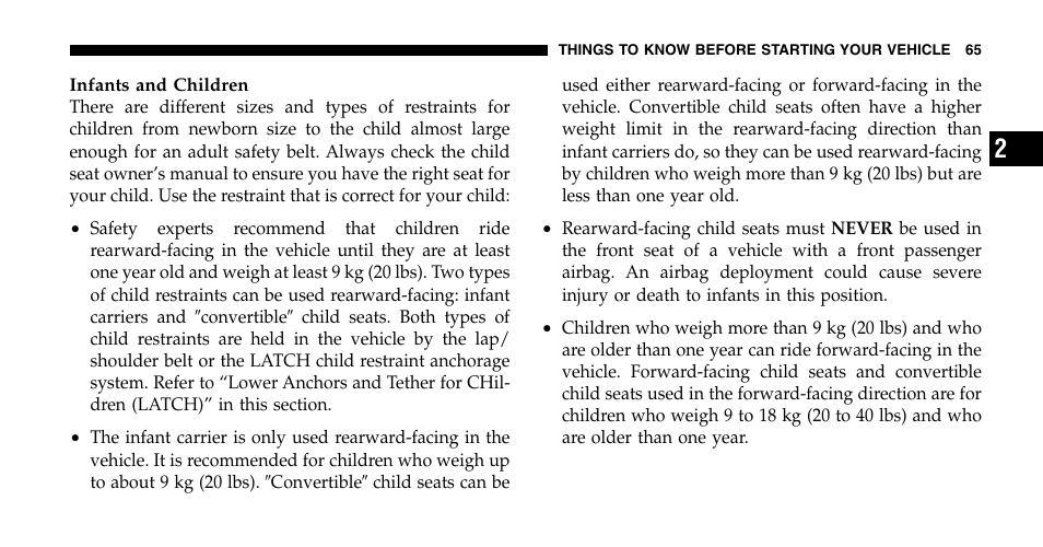 Chrysler 2006 Pacifica User Manual | Page 65 / 440