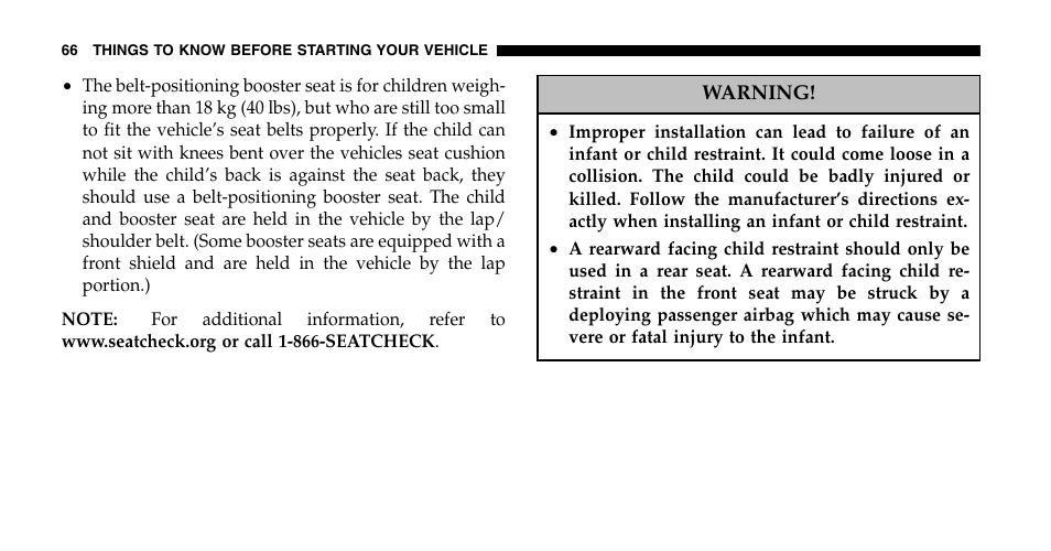 Chrysler 2006 Pacifica User Manual | Page 66 / 440