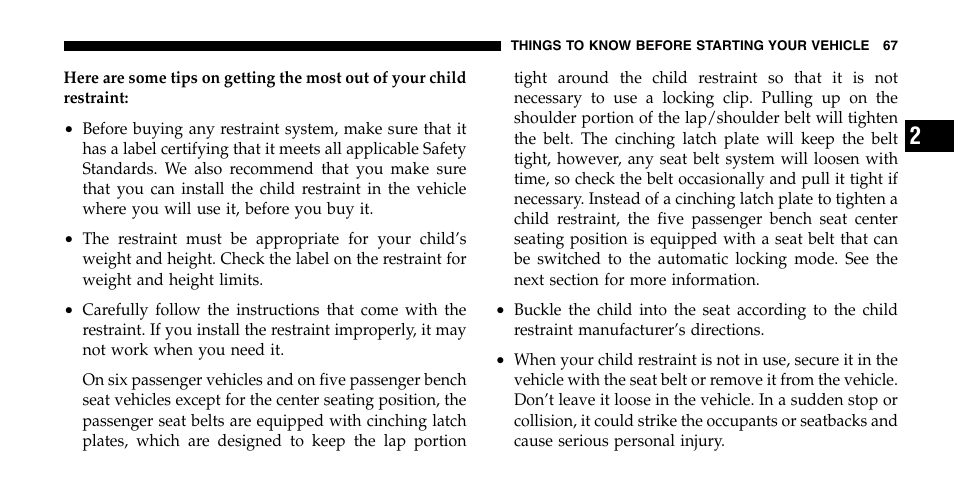 Chrysler 2006 Pacifica User Manual | Page 67 / 440