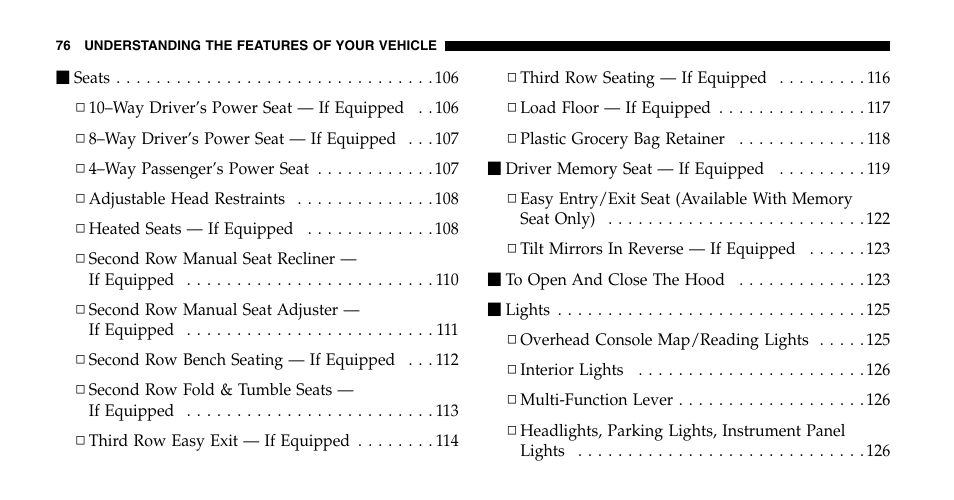 Chrysler 2006 Pacifica User Manual | Page 76 / 440