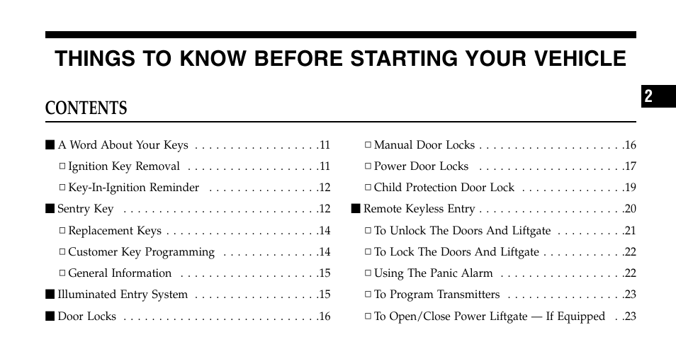 Chrysler 2006 Pacifica User Manual | Page 9 / 440