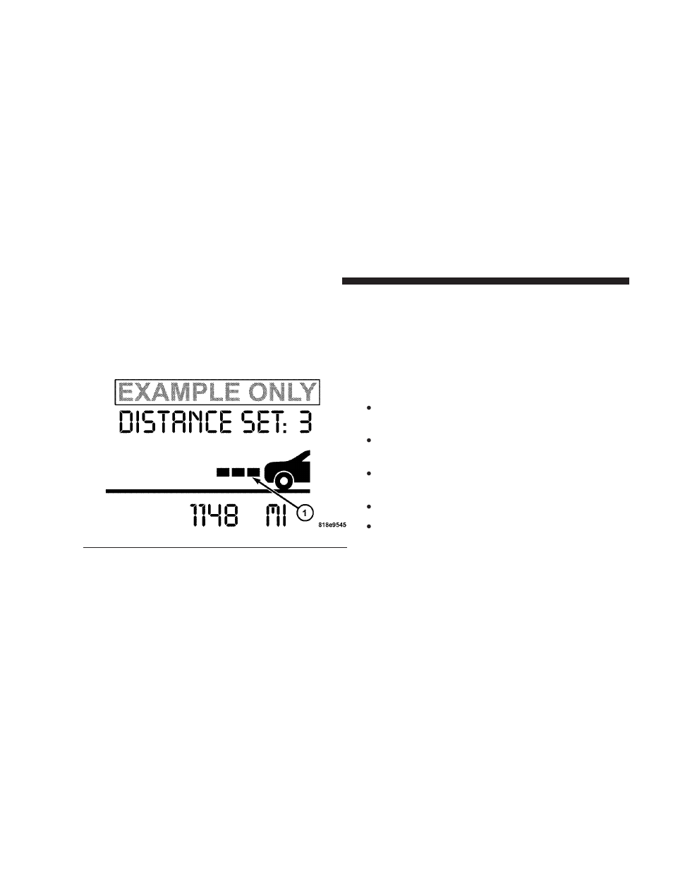 Setting the following distance in acc | Chrysler 2007 300 User Manual | Page 128 / 432