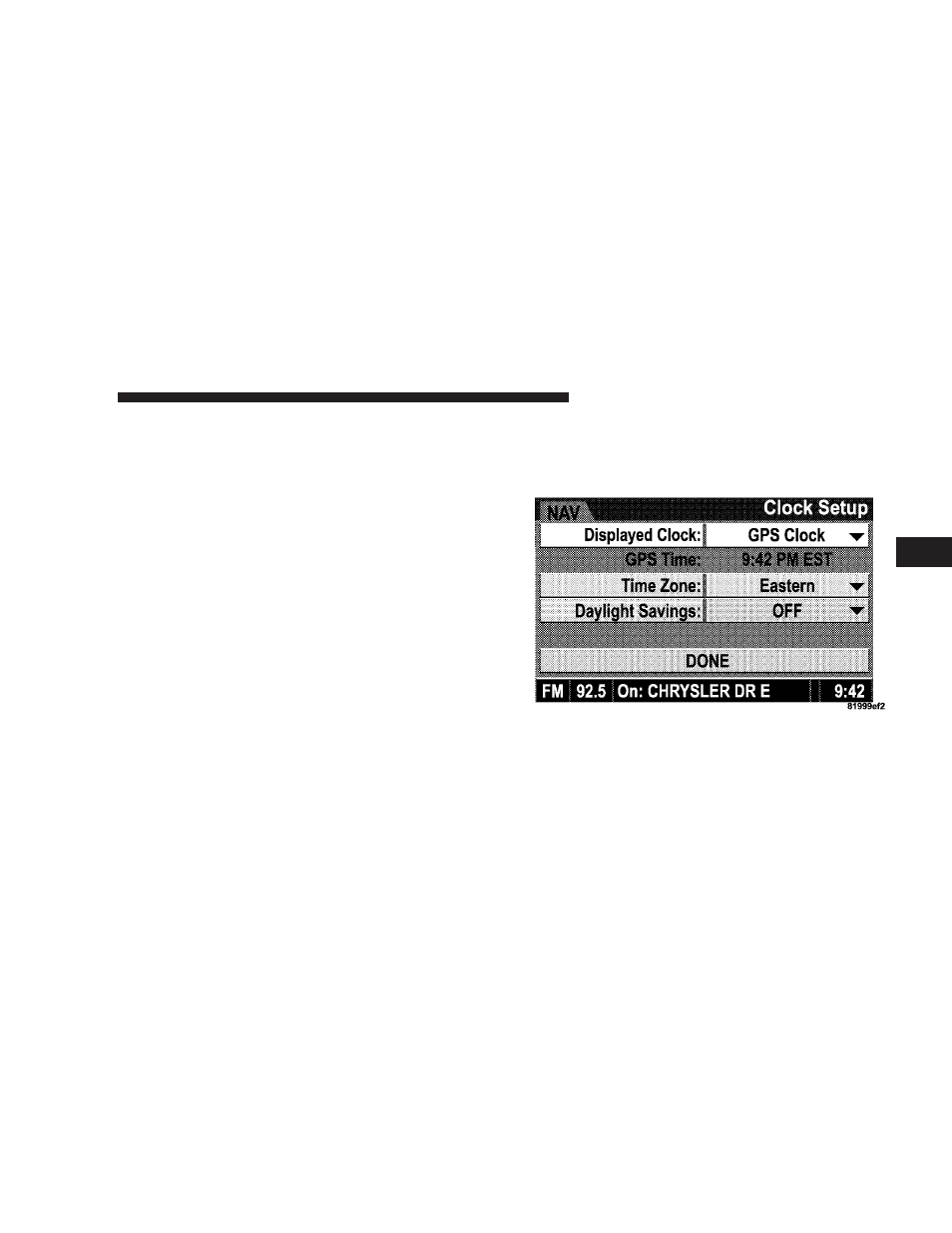 Operating instructions — satellite radio, If equipped), Rec setting the clock | Chrysler 2007 300 User Manual | Page 207 / 432