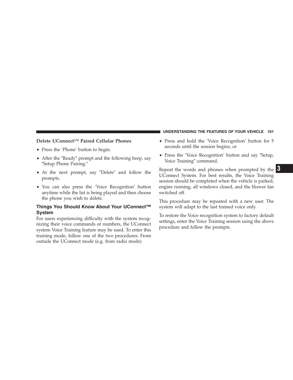 Things you should know about your, Uconnect™ system | Chrysler 2007 Aspen User Manual | Page 101 / 472
