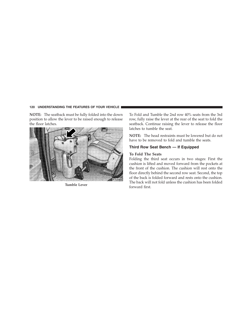 Third row seat bench — if equipped | Chrysler 2007 Aspen User Manual | Page 120 / 472