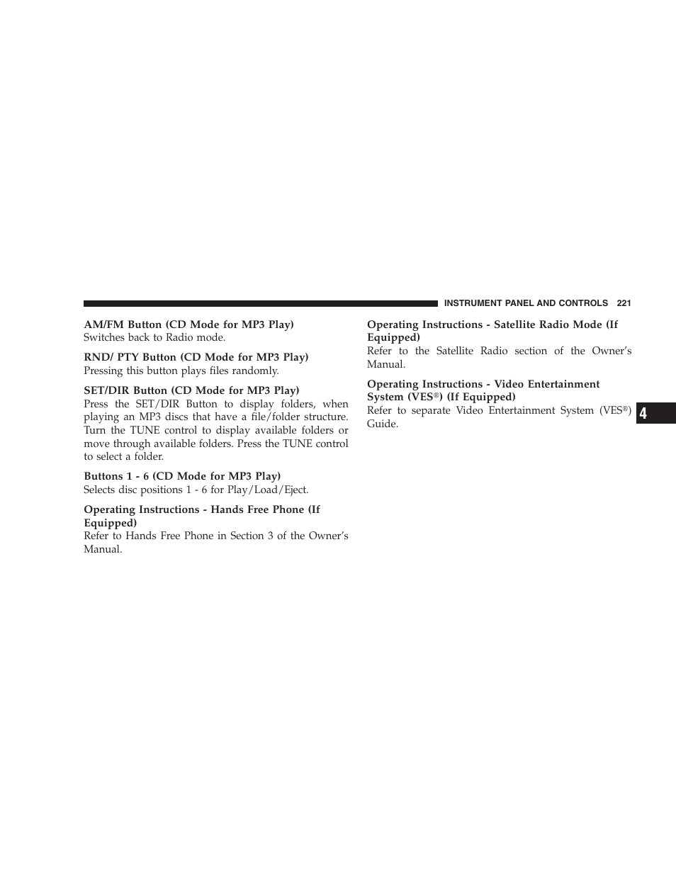 Chrysler 2007 Aspen User Manual | Page 221 / 472