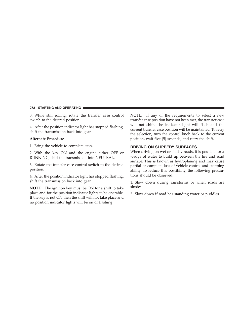 Driving on slippery surfaces | Chrysler 2007 Aspen User Manual | Page 272 / 472