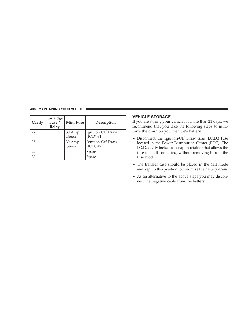 Vehicle storage | Chrysler 2007 Aspen User Manual | Page 406 / 472