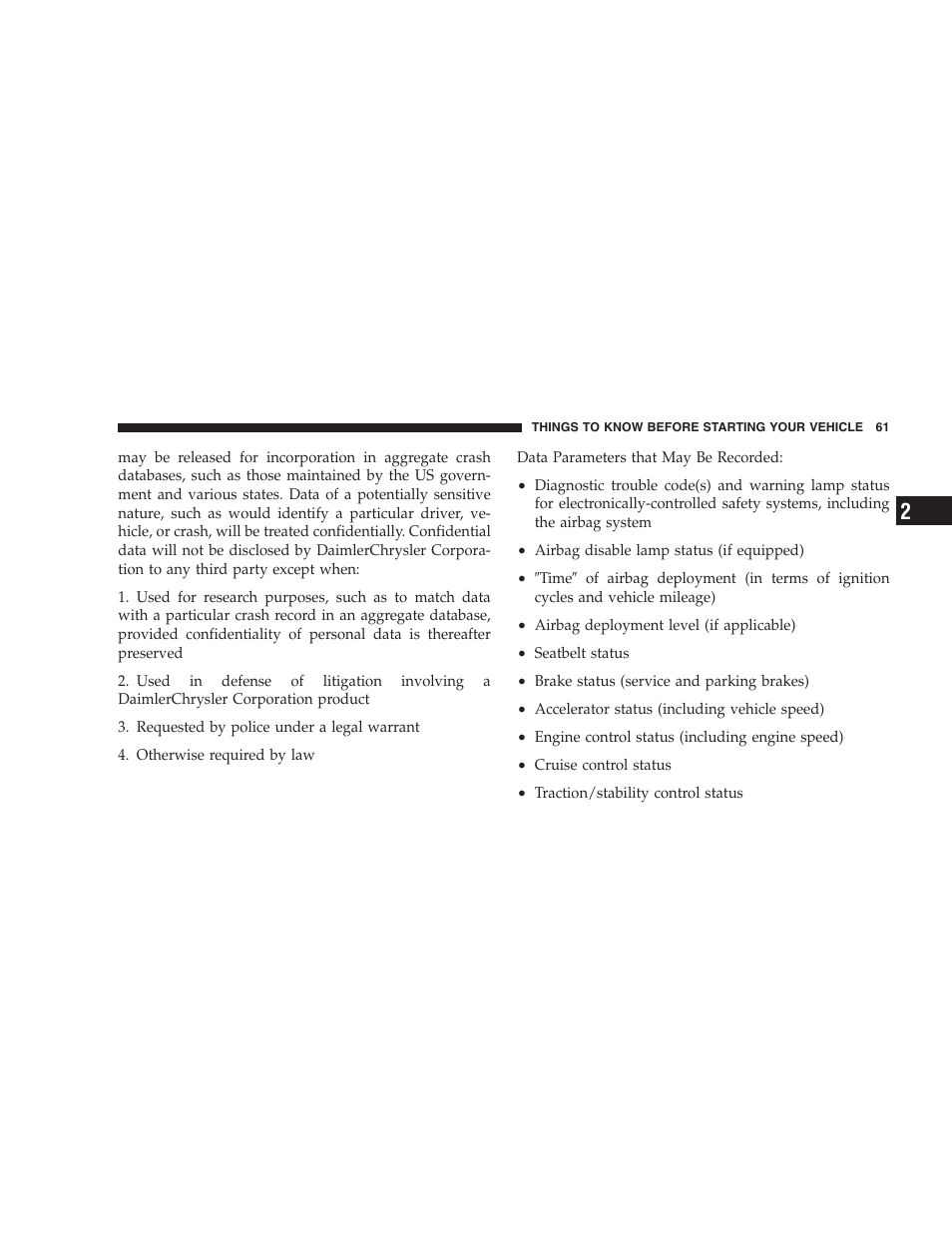Chrysler 2007 Aspen User Manual | Page 61 / 472