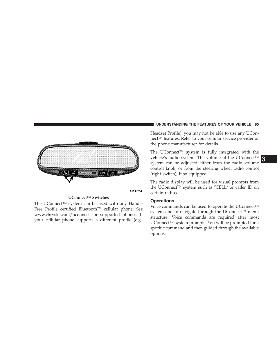 Operations | Chrysler 2007 Aspen User Manual | Page 85 / 472