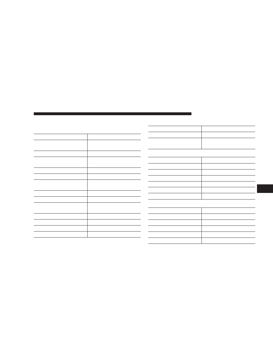 Specifications | Chrysler 2007 Crossfire User Manual | Page 265 / 299