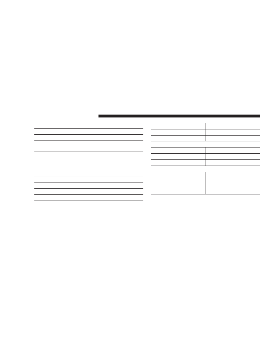 Fluid capacities | Chrysler 2007 Crossfire User Manual | Page 266 / 299