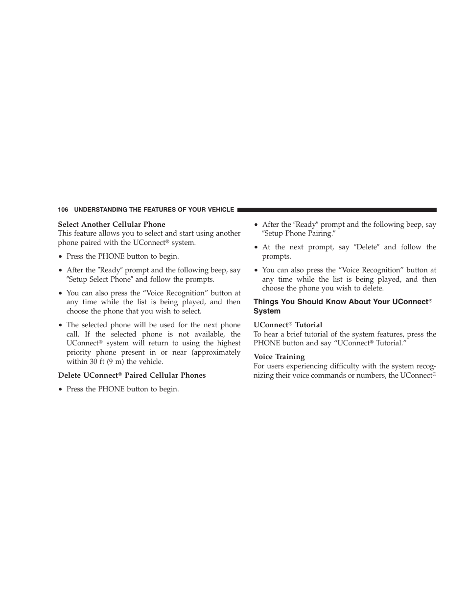 Things you should know about your uconnect system | Chrysler 2008 300 SRT User Manual | Page 108 / 482