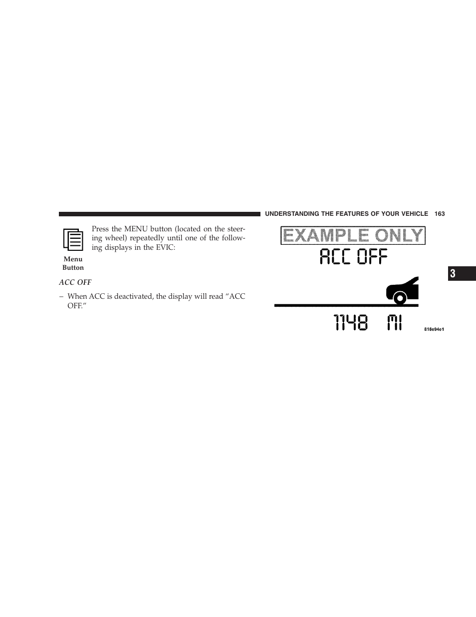 Display warnings and maintenance | Chrysler 2008 300 SRT User Manual | Page 165 / 482