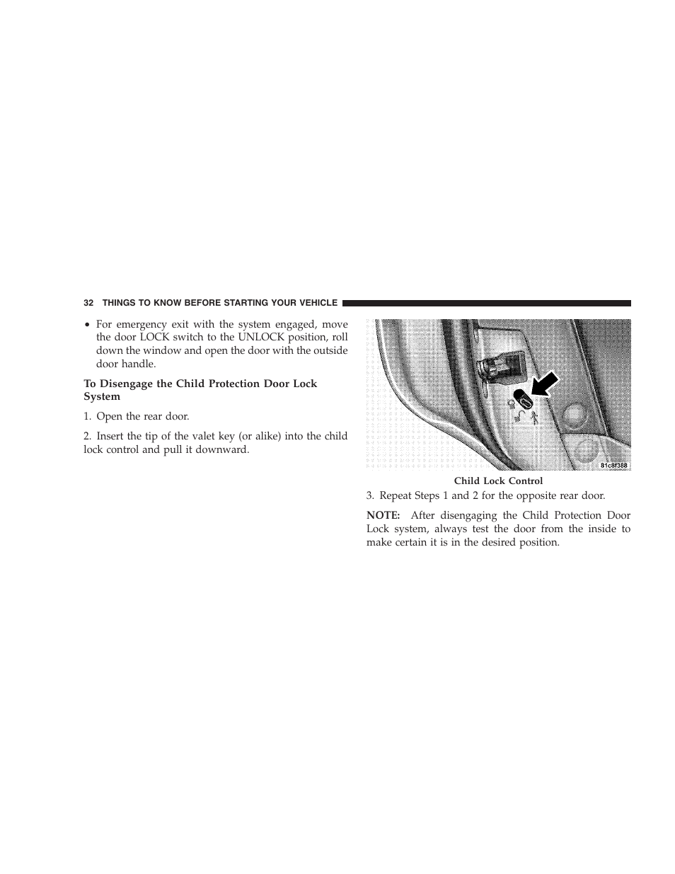 Windows, Power windows | Chrysler 2008 300 SRT User Manual | Page 34 / 482