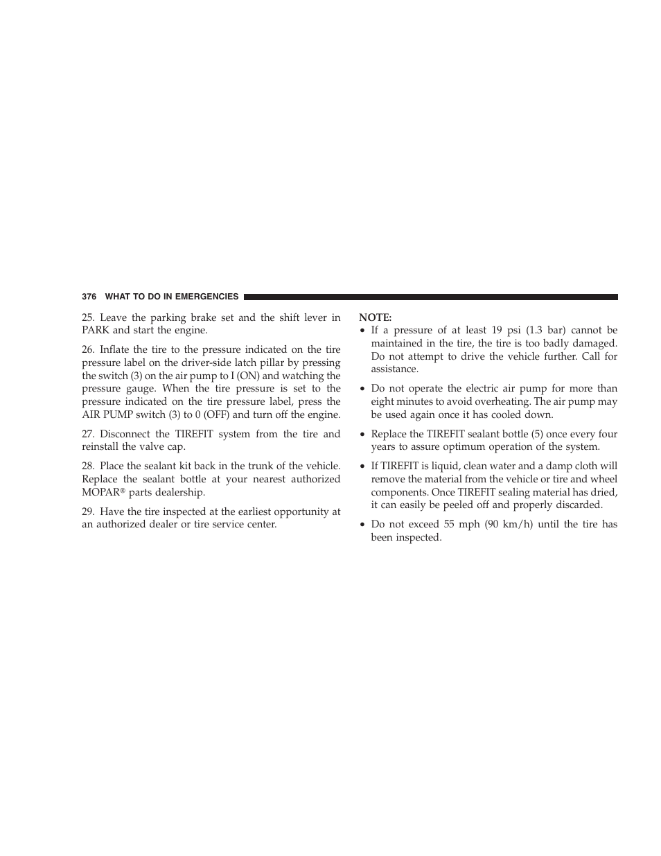 Jump-starting procedures | Chrysler 2008 300 SRT User Manual | Page 378 / 482