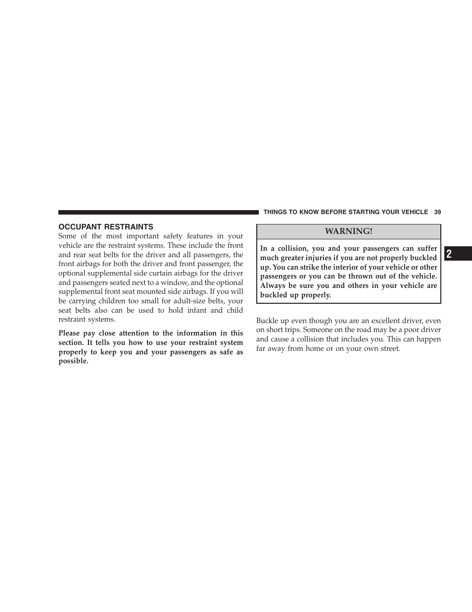 Occupant restraints, Lap/shoulder belts | Chrysler 2008 300 SRT User Manual | Page 41 / 482