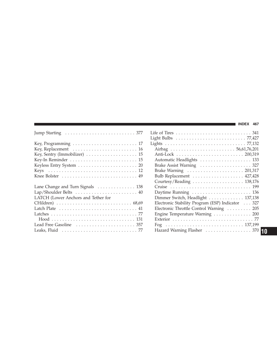 Chrysler 2008 300 SRT User Manual | Page 469 / 482