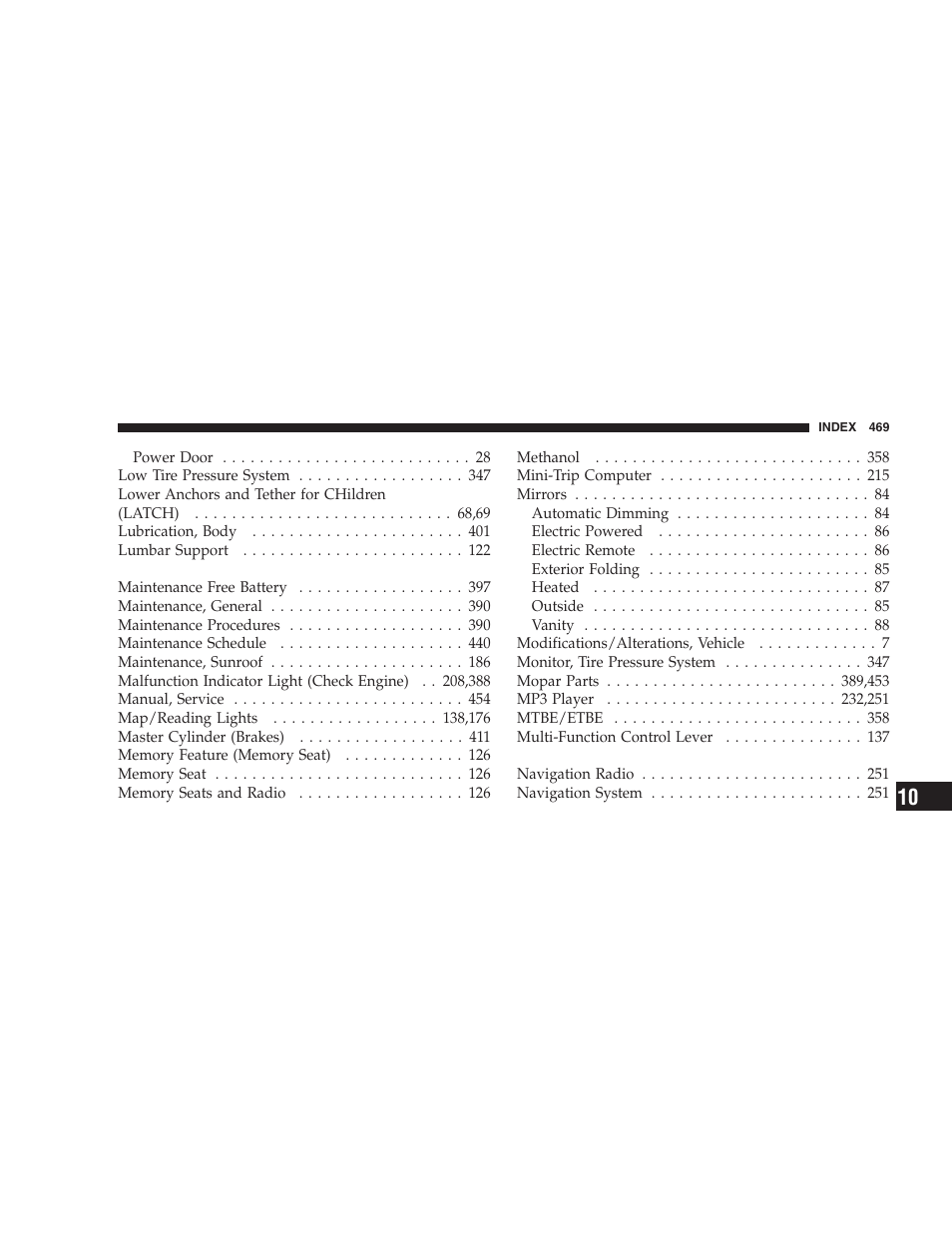 Chrysler 2008 300 SRT User Manual | Page 471 / 482