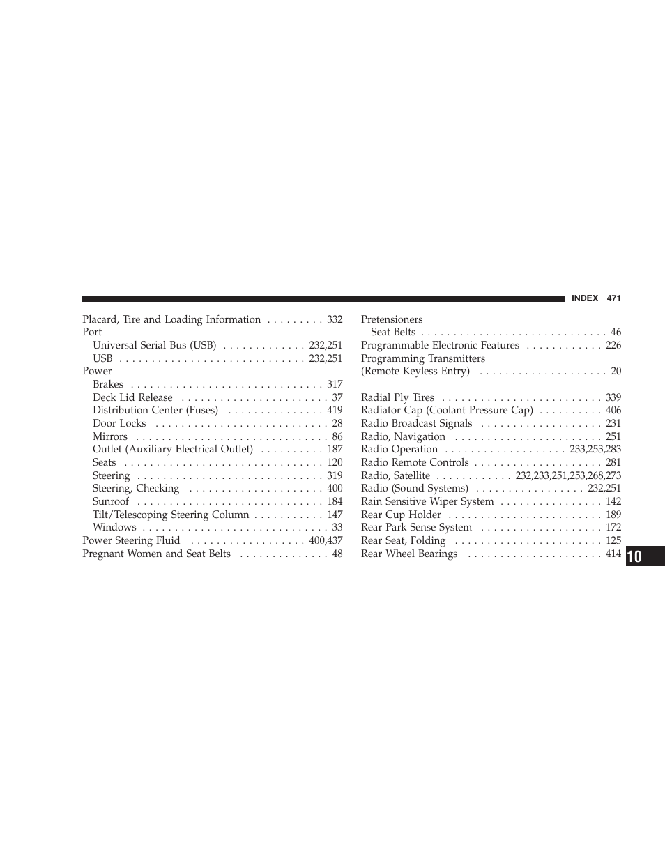 Chrysler 2008 300 SRT User Manual | Page 473 / 482