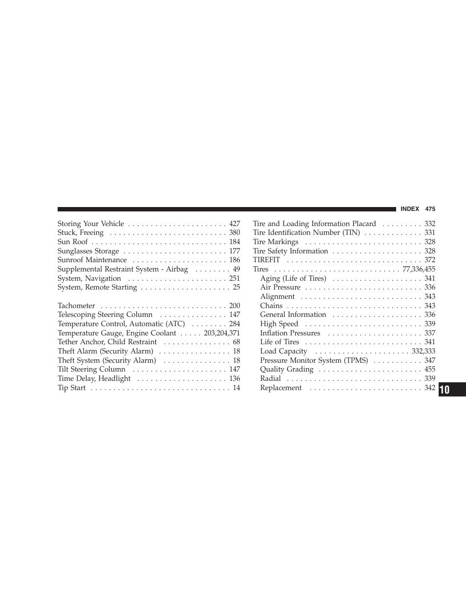 Chrysler 2008 300 SRT User Manual | Page 477 / 482