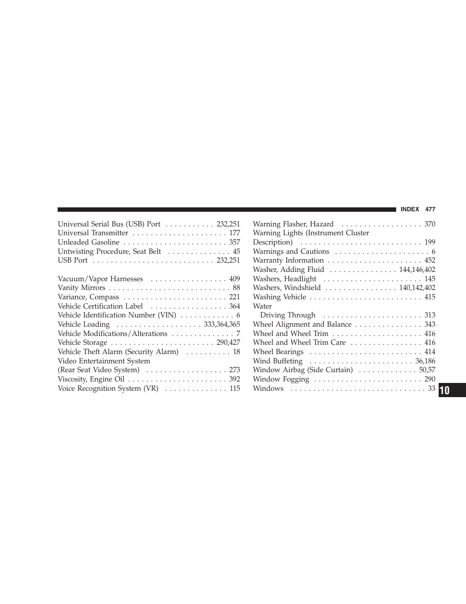 Chrysler 2008 300 SRT User Manual | Page 479 / 482