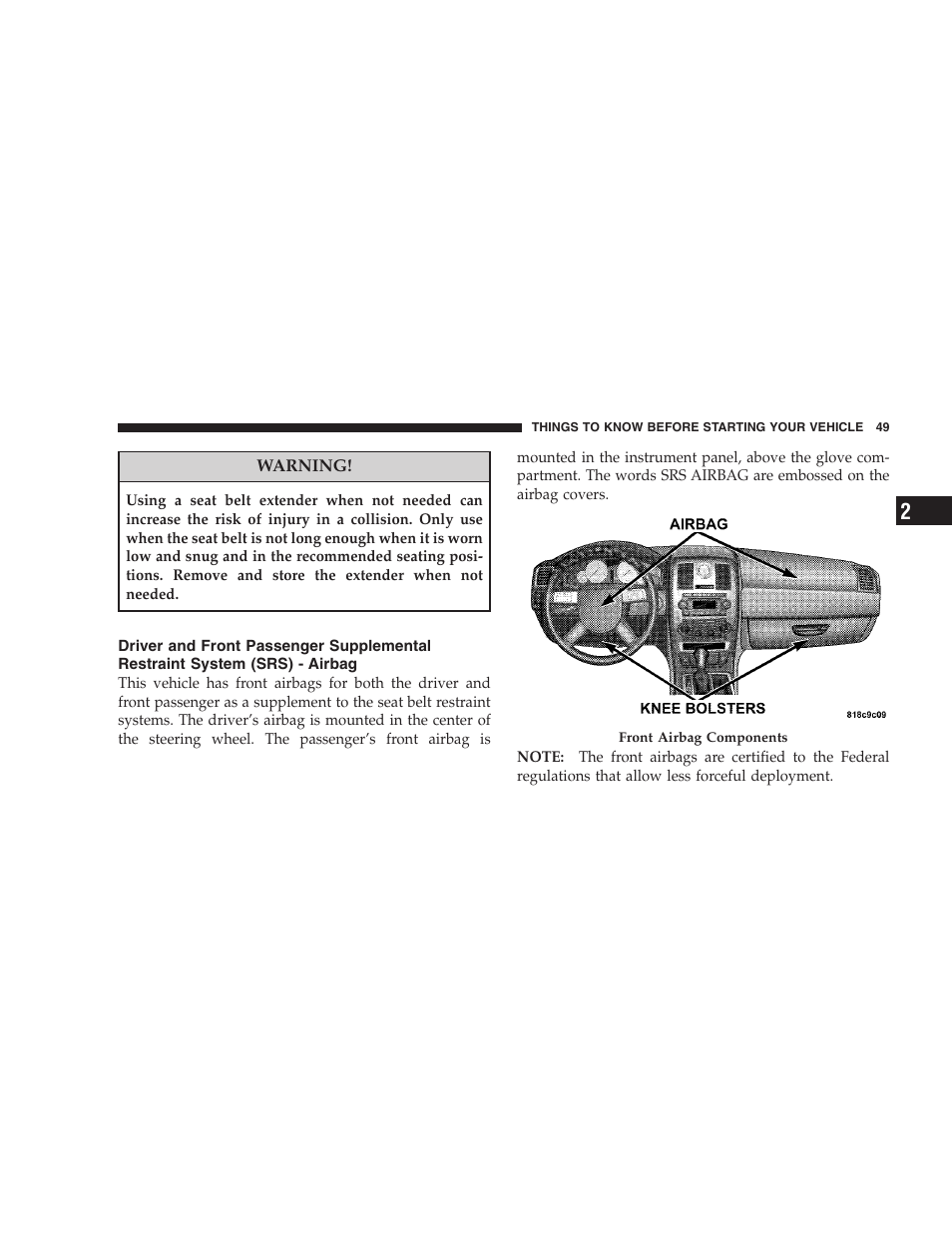 Chrysler 2008 300 SRT User Manual | Page 51 / 482