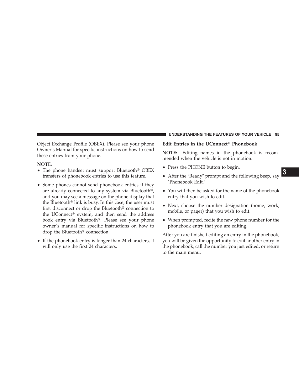 Phone call features | Chrysler 2008 300 SRT User Manual | Page 97 / 482