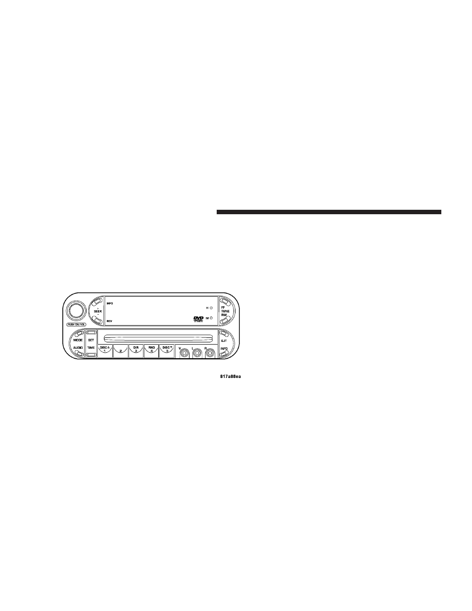 Radio operation, Sales code rev — am & fm stereo radio with, Cd player and cd/dvd changer controls | Chrysler 2008 Pacifica User Manual | Page 222 / 457