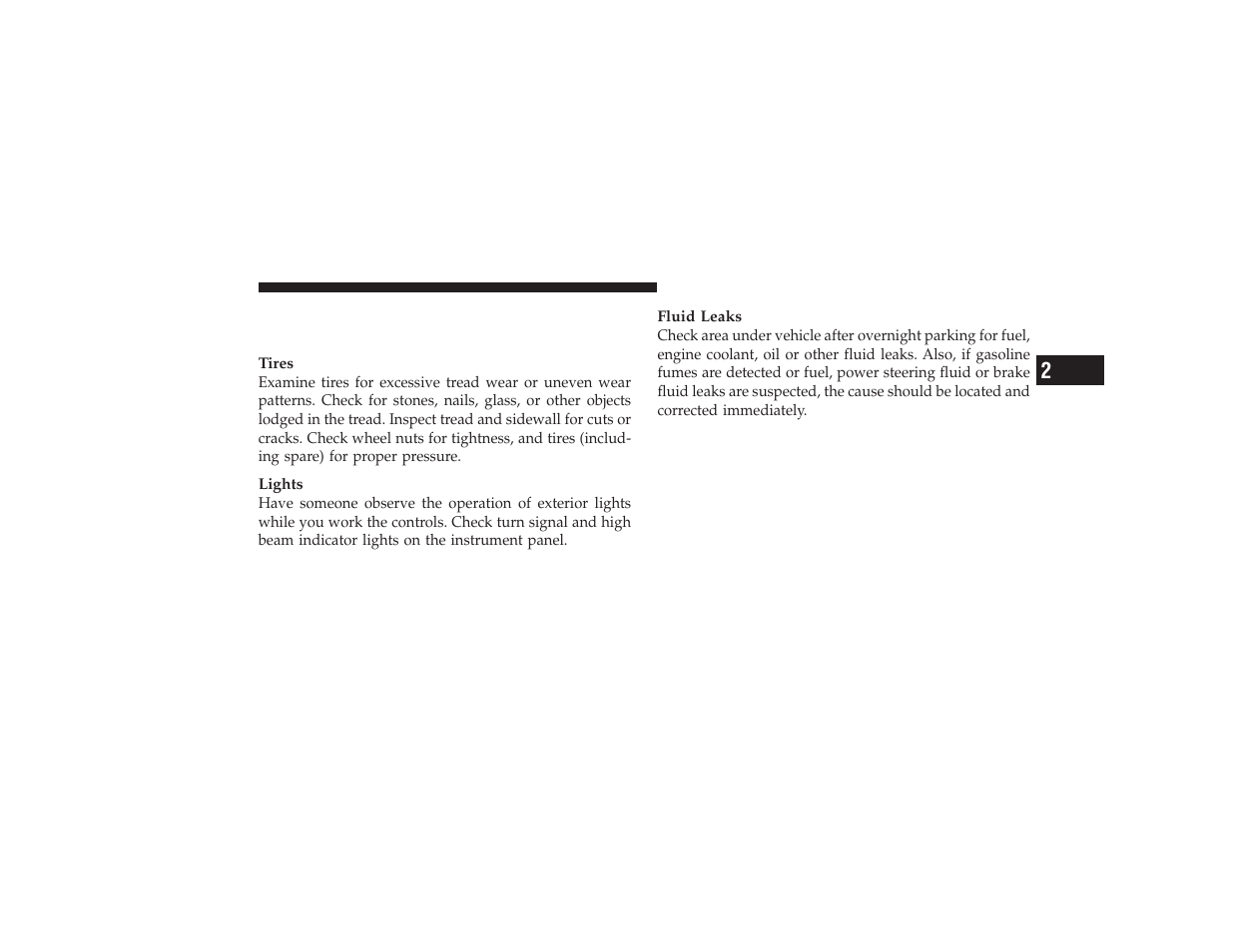 Periodic safety checks you should make, Outside the vehicle | Chrysler 2008 PT Cruiser User Manual | Page 119 / 491