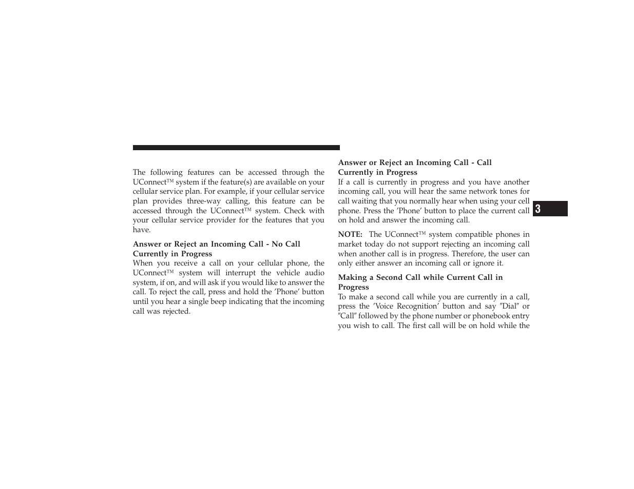 Phone call features | Chrysler 2008 PT Cruiser User Manual | Page 149 / 491