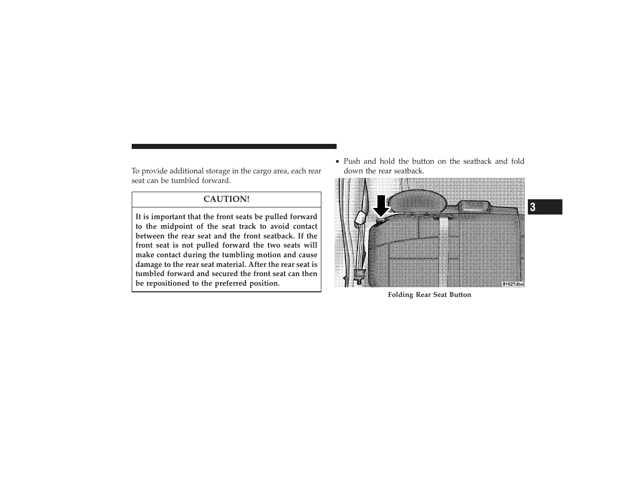 Tumbling rear seat (sedan) | Chrysler 2008 PT Cruiser User Manual | Page 177 / 491
