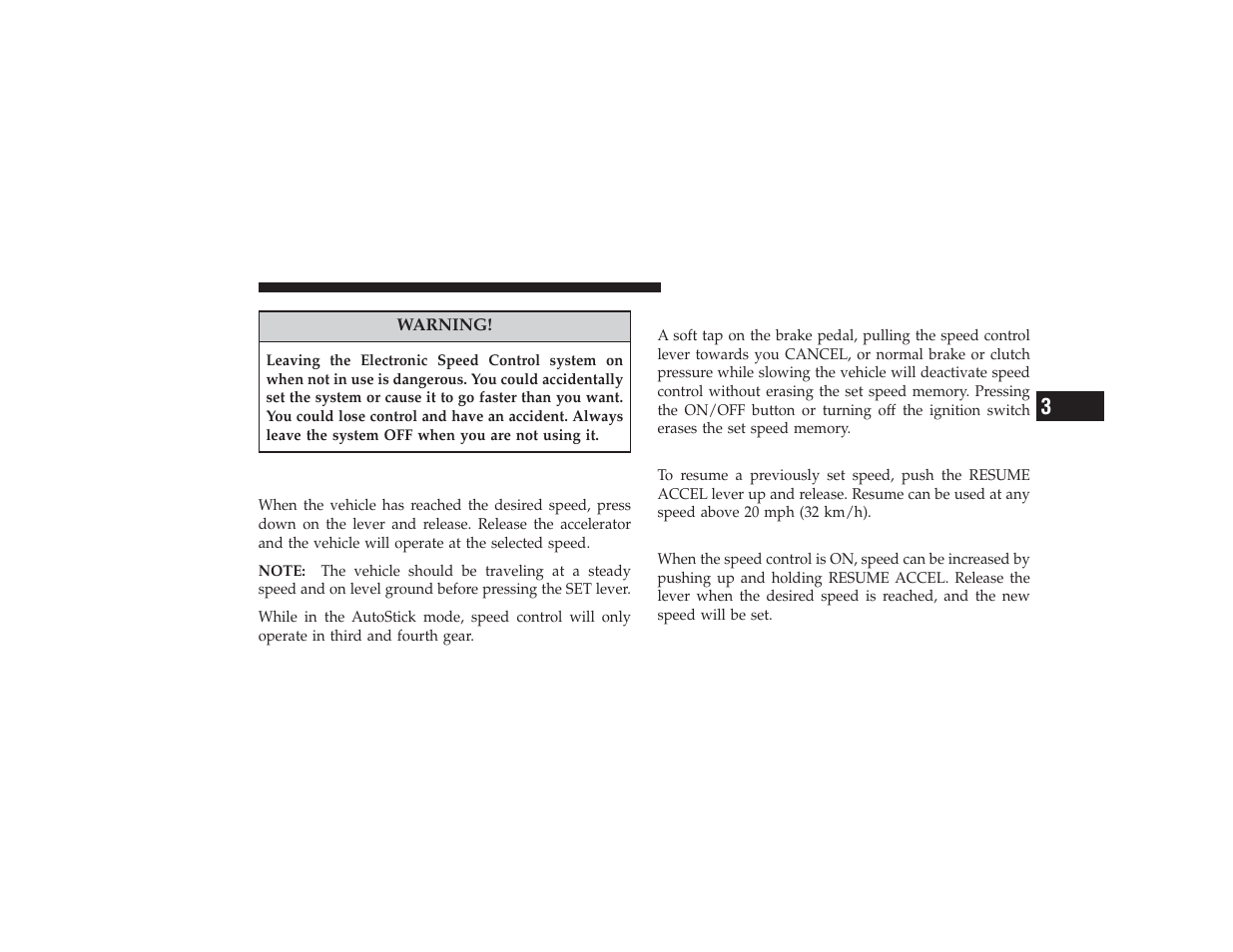 To set at a desired speed, To deactivate, To resume speed | To vary the speed setting | Chrysler 2008 PT Cruiser User Manual | Page 197 / 491