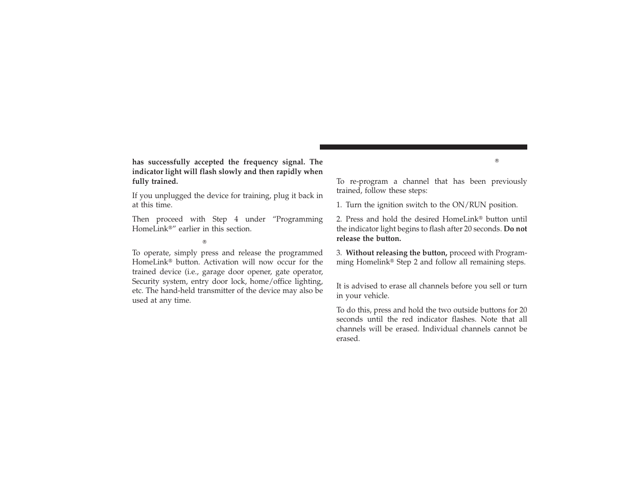 Using homelink, Reprogramming a single homelink button, Security | Reprogramming a single homelink, Button | Chrysler 2008 PT Cruiser User Manual | Page 204 / 491