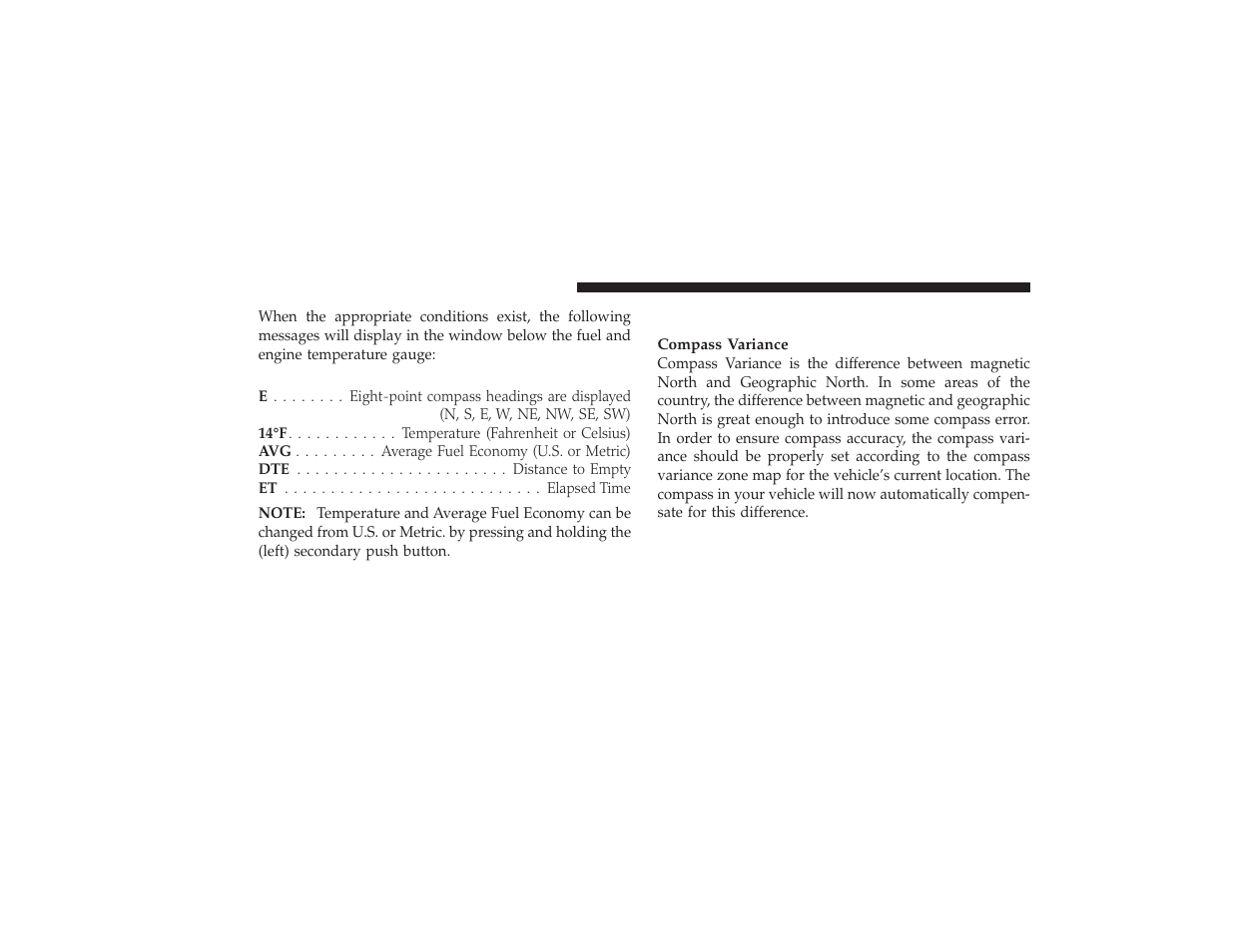 Compass/temperature display | Chrysler 2008 PT Cruiser User Manual | Page 238 / 491