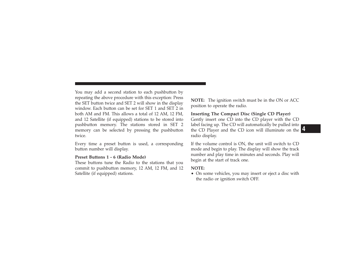 Operating instructions - cd mode | Chrysler 2008 PT Cruiser User Manual | Page 257 / 491