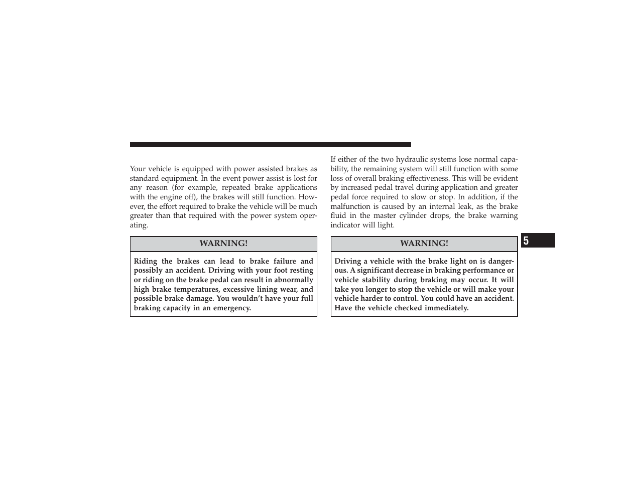 Brake system | Chrysler 2008 PT Cruiser User Manual | Page 309 / 491
