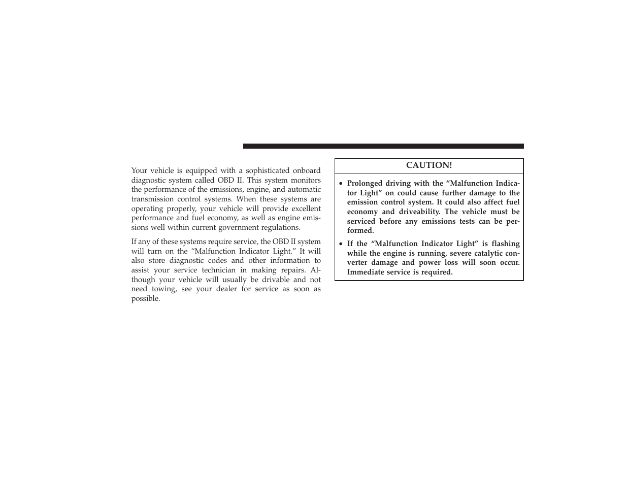 Onboard diagnostic system - obd ii, Onboard diagnostic system — obd ii | Chrysler 2008 PT Cruiser User Manual | Page 382 / 491