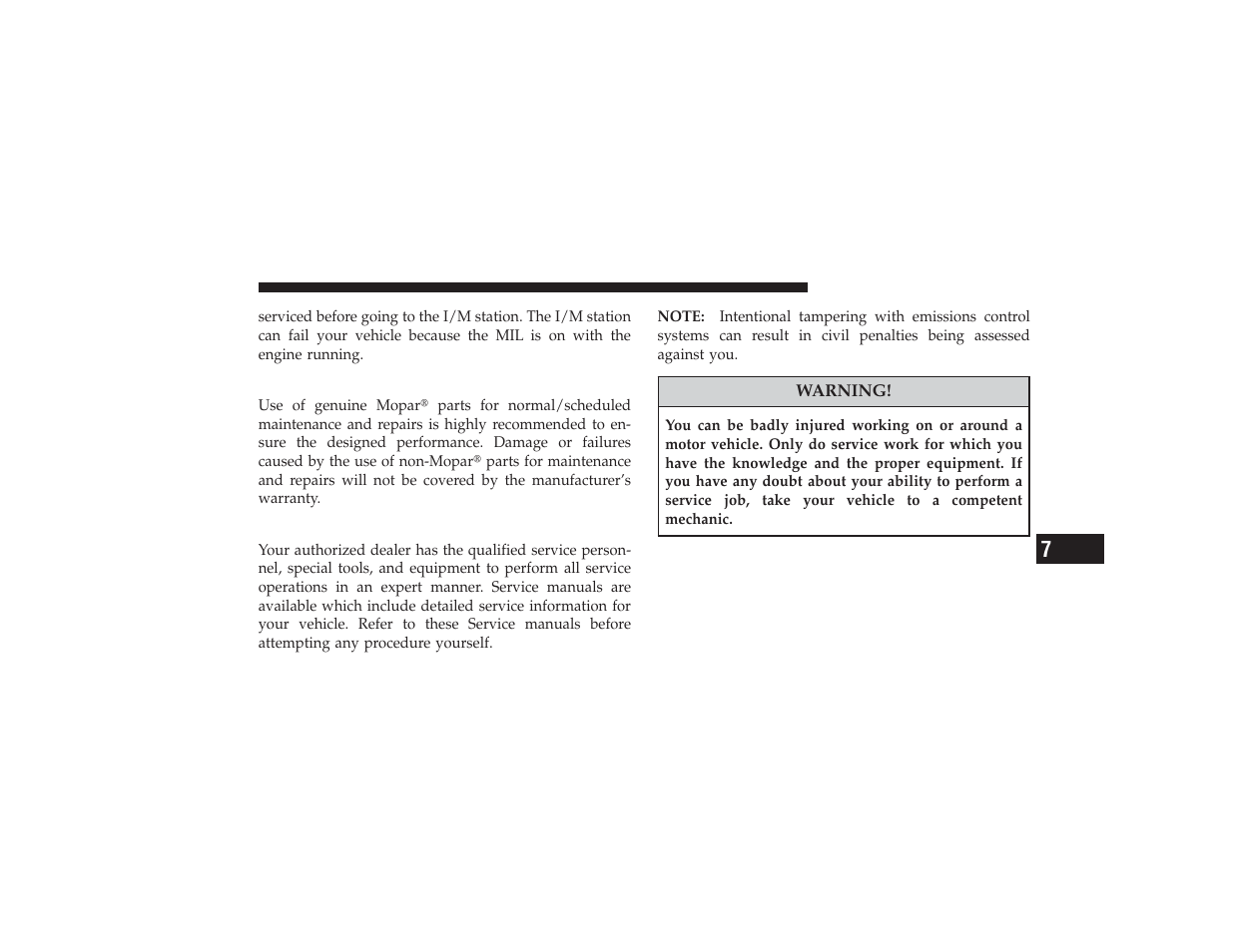 Replacement parts, Authorized dealer service | Chrysler 2008 PT Cruiser User Manual | Page 385 / 491
