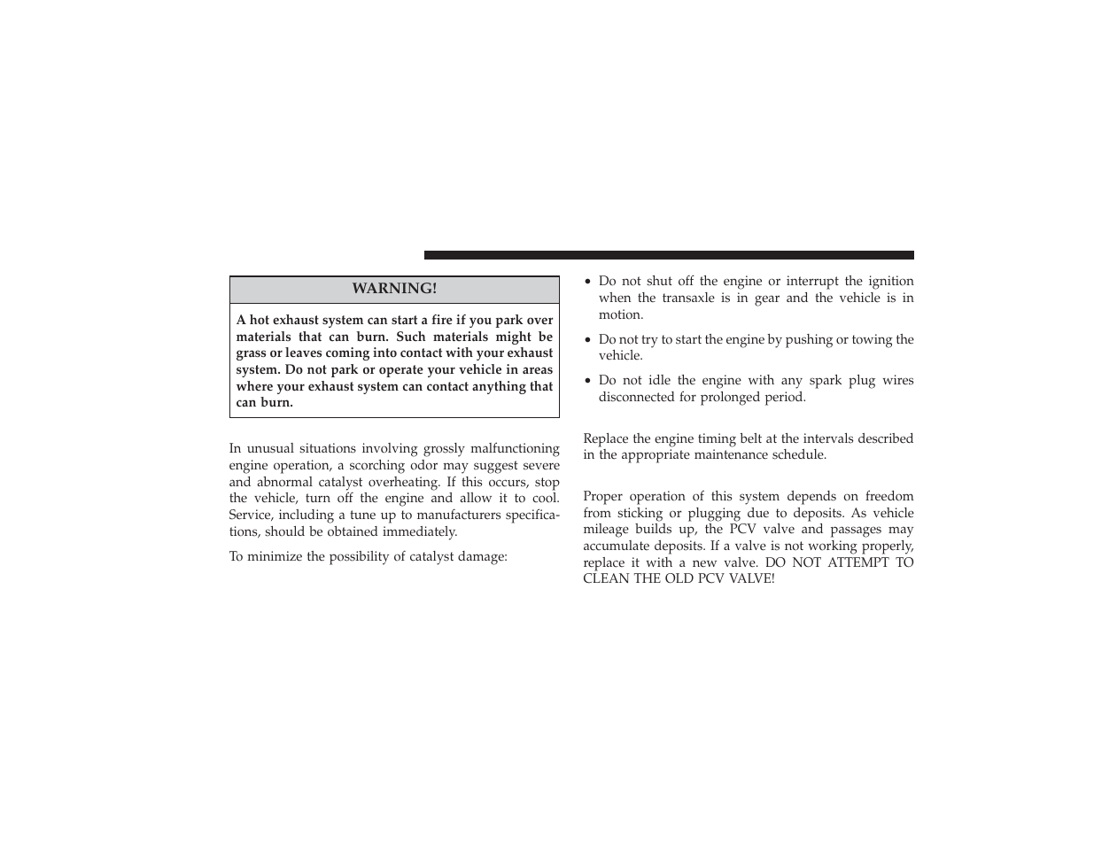 Engine timing belt, Crankcase emission control system | Chrysler 2008 PT Cruiser User Manual | Page 392 / 491