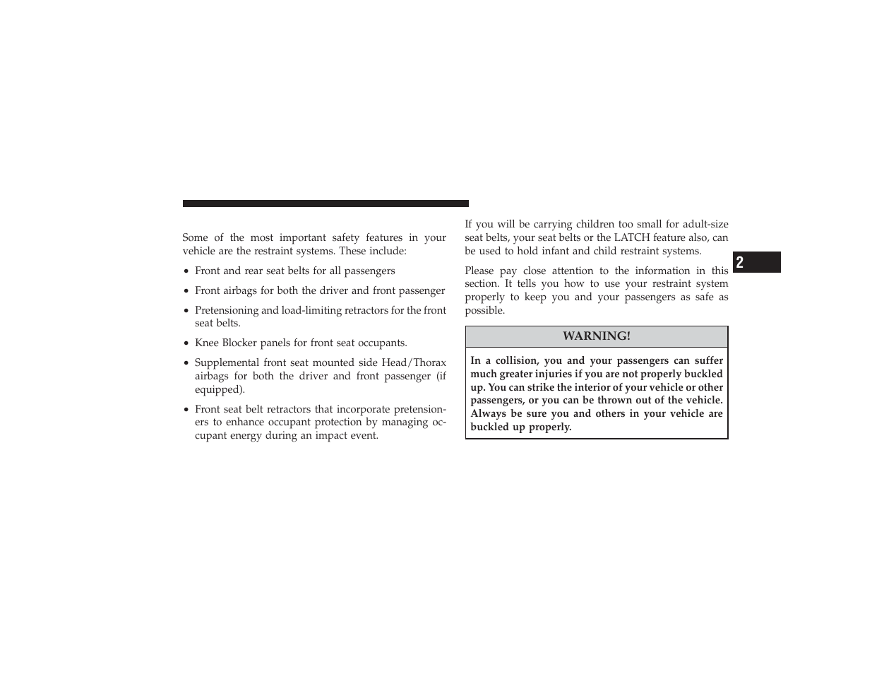 Occupant restraints (convertible) | Chrysler 2008 PT Cruiser User Manual | Page 83 / 491