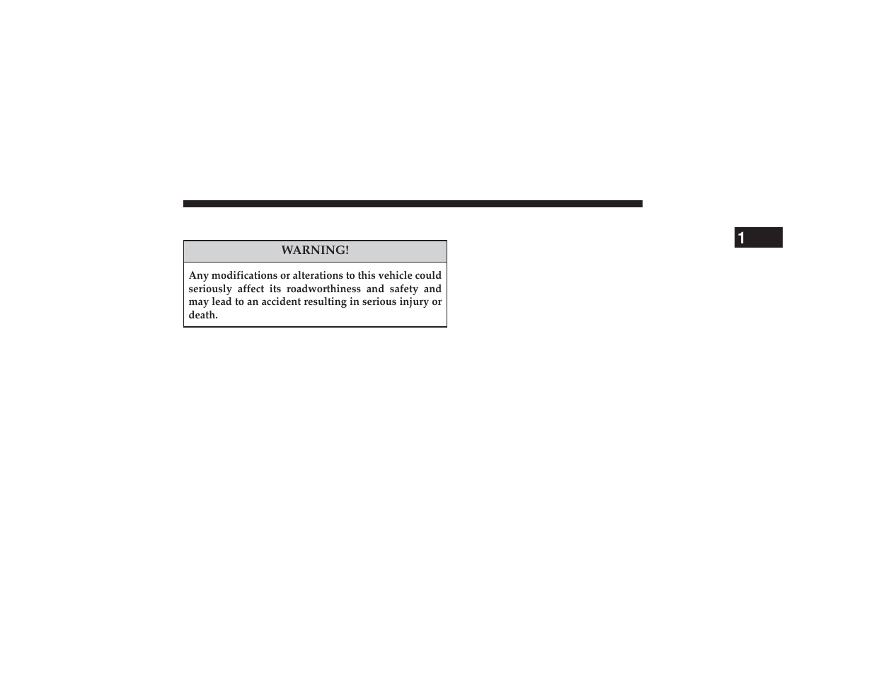 Vehicle modifications/alterations | Chrysler 2008 PT Cruiser User Manual | Page 9 / 491