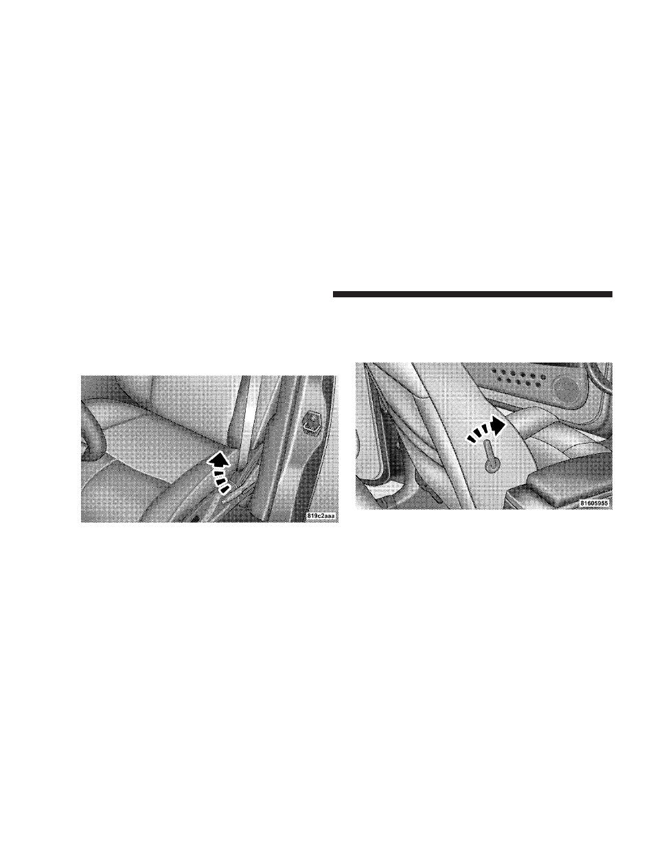 Manual lumbar - if equipped, Manual lumbar — if equipped | Chrysler 2008 PT Cruiser Convertible User Manual | Page 166 / 488