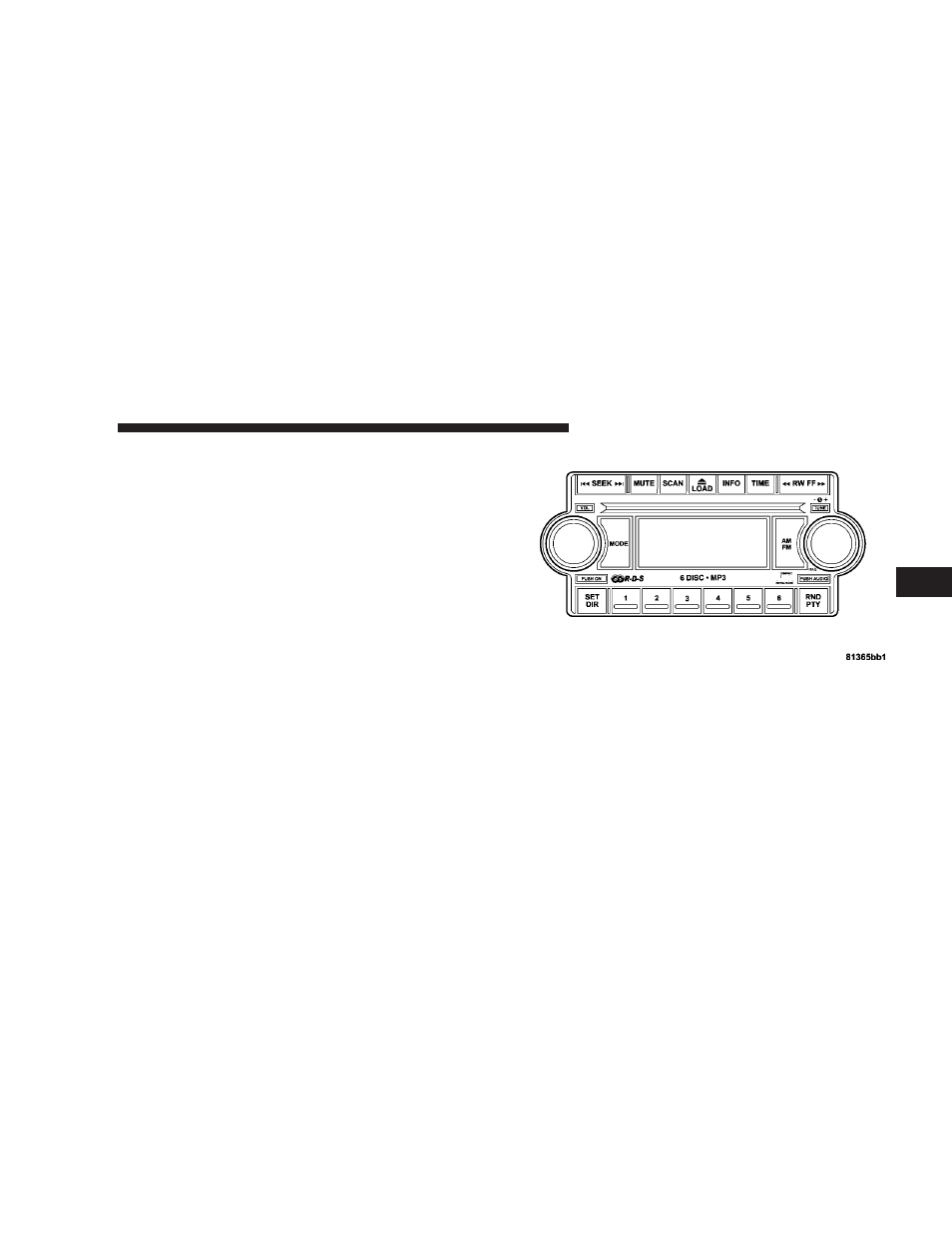 Operating instructions - radio mode, Sales code raq – am/fm/cd (6-disc) radio | Chrysler 2008 PT Cruiser Convertible User Manual | Page 259 / 488