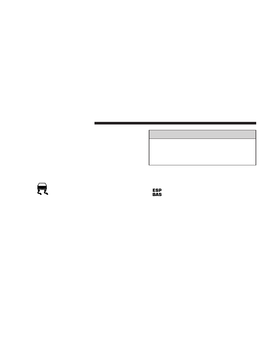 Esp/bas malfunction indicator light and, Esp/tcs indicator light | Chrysler 2008 Sebring Convertible User Manual | Page 278 / 454