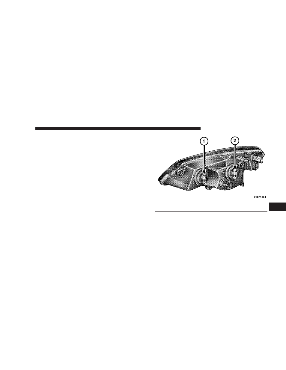 Low beam headlight, high beam headlight, Bulb replacement | Chrysler 2008 Sebring Convertible User Manual | Page 401 / 454
