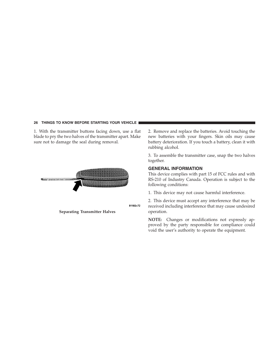 General information | Chrysler 2008 Sebring Sedan User Manual | Page 28 / 494